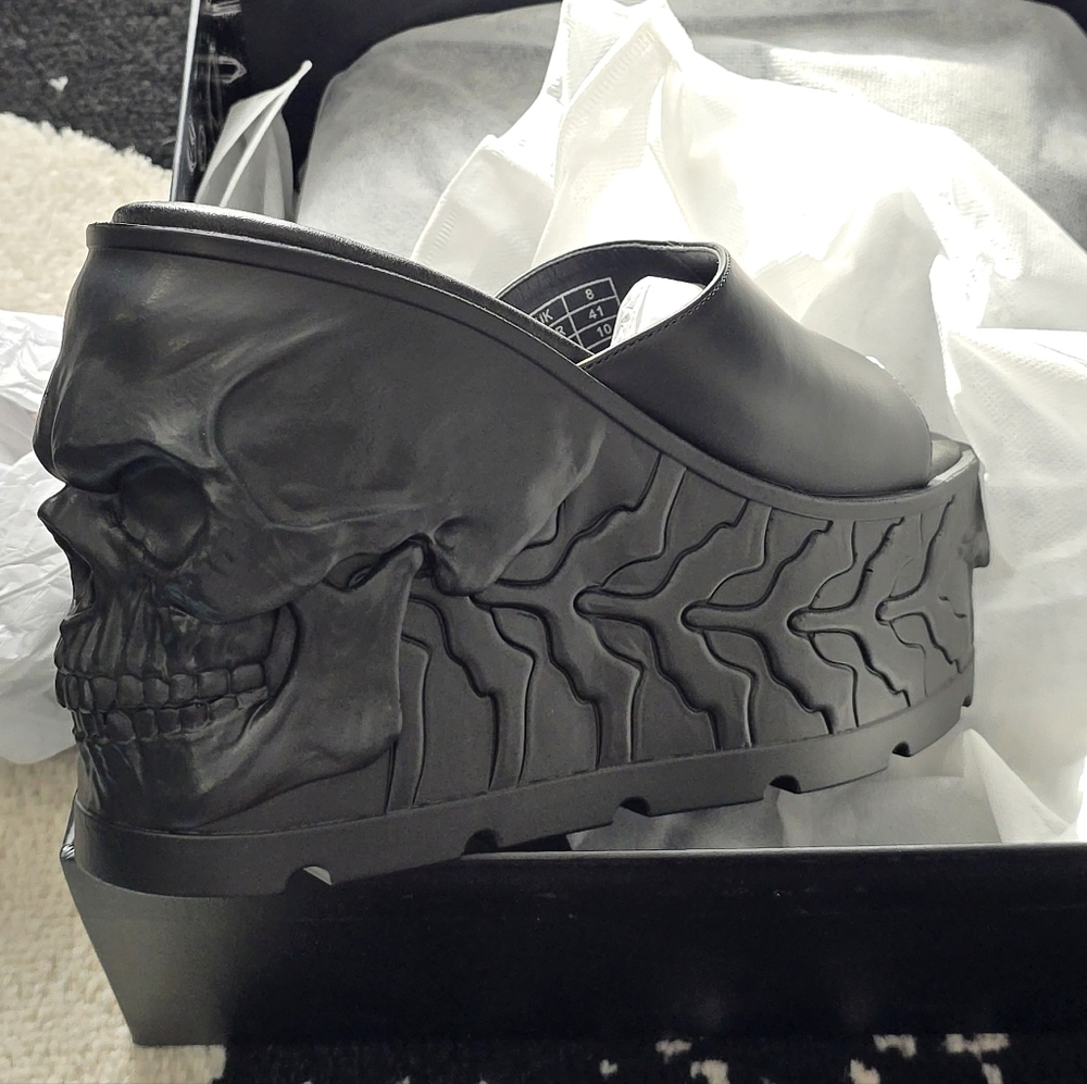 Killstar Doom Platform Sliders Sandals